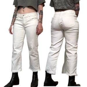 Levi’s 27 white label wide leg cropped jeans